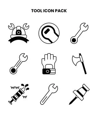 Tool DuoTone Design Icons Pack Stock Illustration