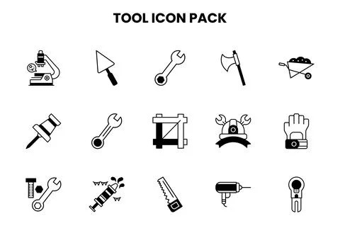 Tool DuoTone Design Icons Pack Stock Illustration