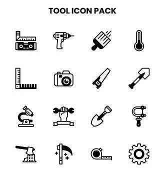 Tool DuoTone Design Icons Pack Stock Illustration
