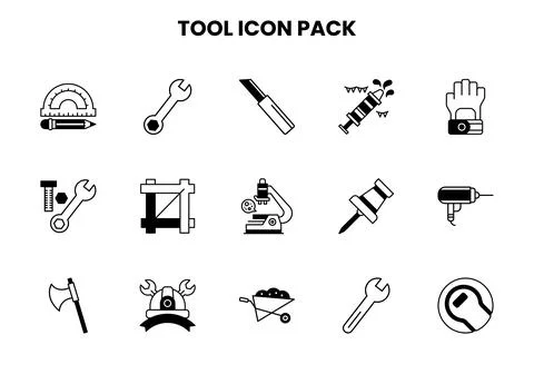 Tool DuoTone Scalable Icons Pack Stock Illustration