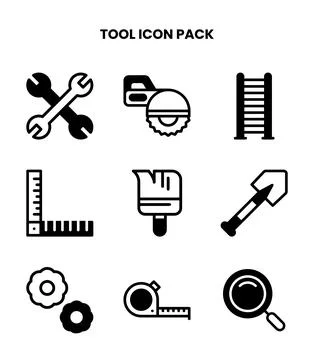 Tool DuoTone Scalable Icons Pack Stock Illustration