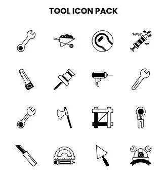 Tool DuoTone Scalable Icons Pack Stock Illustration
