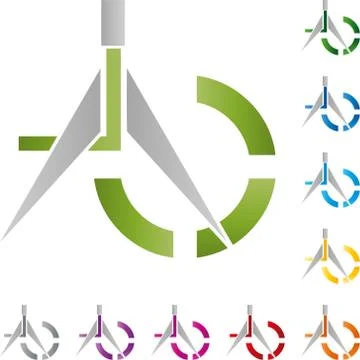 Tool, engineer, industry, architect, logo Stock Illustration