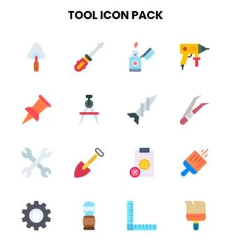 Tool Flat UI Icons Pack Stock Illustration