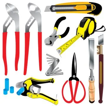 Tool. Hand tool. Vector hand tool isolated on white background. Stock Illustration