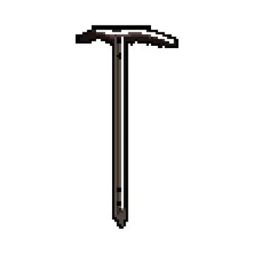 Tool ice axe pixel art vector illustration Illustrazione stock
