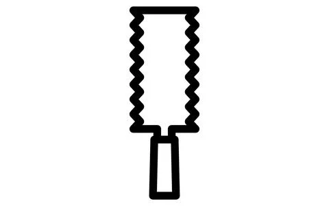 Tool icon with simple line drawing in black and white, Double-edged saws Illustrazione stock