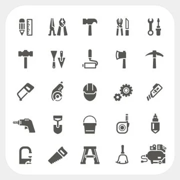 Tool icons set Stock Illustration