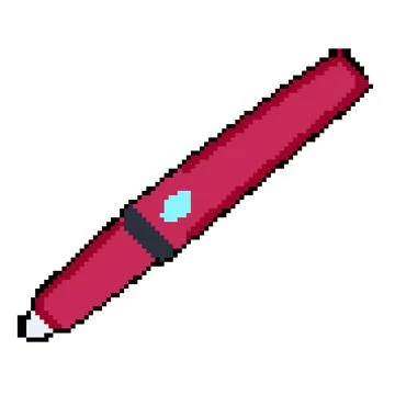 Tool interactive whiteboard pen pixel art vector illustration Stock Illustration