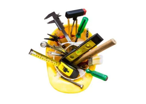 Tool kit construction planning Stock Photos