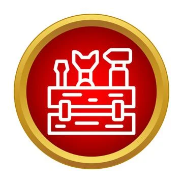 Tool kit icon representing repair and maintenance services Stock Illustration