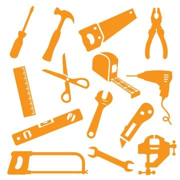 Tool kit icons Stock Illustration