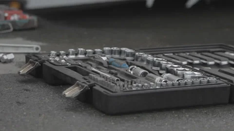 Tool kit for tire service Stock Footage 39435894