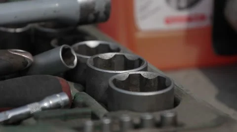 Tool kit for tire service Stock Footage 40764436