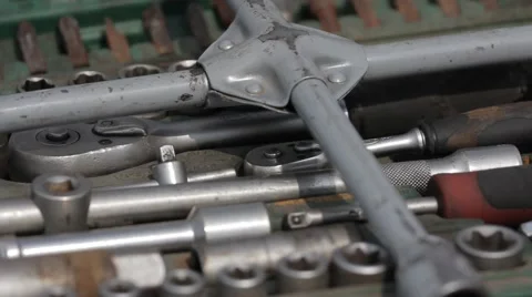 Tool kit for tire service Stock Footage 40764548