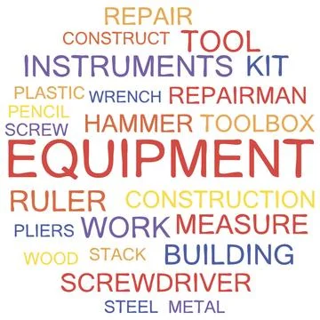 Tool kit tool kit word cloud, collage concept. Vector illustration. Copyri... Stock Photos