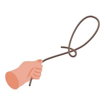 Tool lasso icon, isometric style 스톡 일러스트