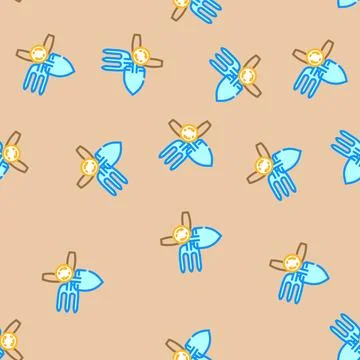 Tool maintenance garden vector seamless pattern Stock Illustration