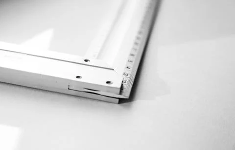 A tool for measuring angles and more on white background Stock Photos