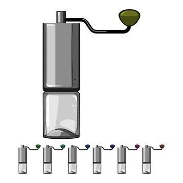 Tool mill coffee grinder manual cartoon vector graphic Stock Illustration