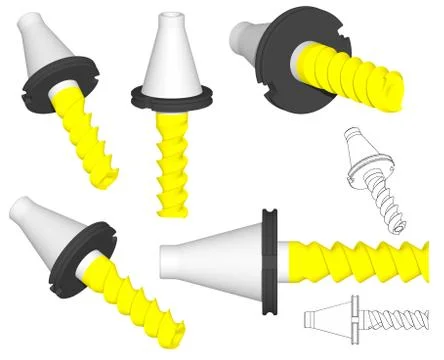Tool to mill metal Stock Illustration