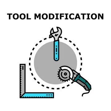 Tool modification process using hand instruments Stock Illustration