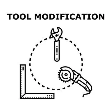 Tool modification process using hand instruments Stock Illustration
