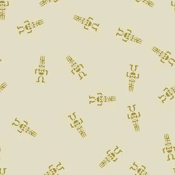 Tool pen character glyph vector seamless pattern 库存插图