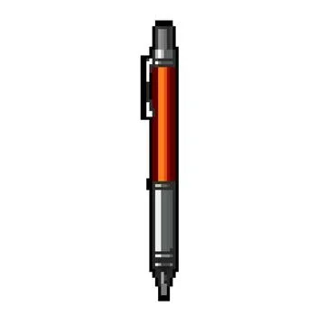 Tool pencil pixel art vector illustration sign color Stock Illustration