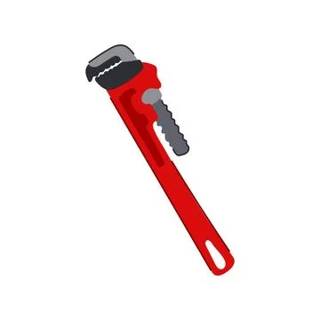 Tool pipe wrench cartoon vector illustration Stock Illustration