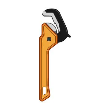 Tool pipe wrench cartoon vector illustration Stock Illustration