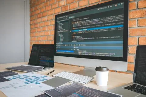 Tool of Professional Developer programmer working a software website design a 스톡 사진