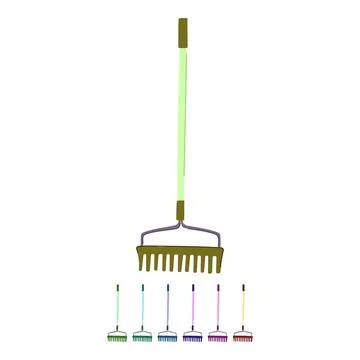 Tool rake vector cartoon graphic Ilustração Stock