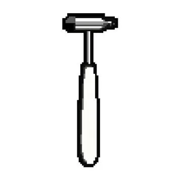 Tool reflex hammer pixel art vector illustration Stock Illustration