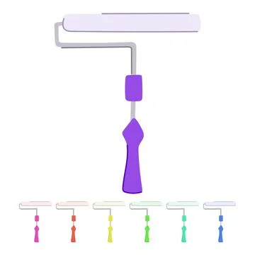 Tool roller paint vector cartoon graphic Stock Illustration