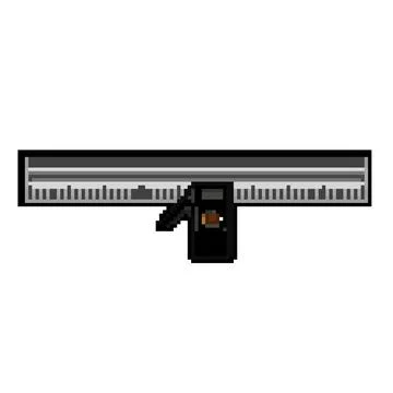 Tool ruler builder pixel art vector illustration Stock Illustration