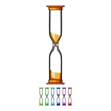 Tool sand timer kids cartoon vector graphic Stock Illustration