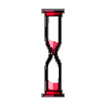 Tool sand timer kids pixel art vector illustration Stock Illustration