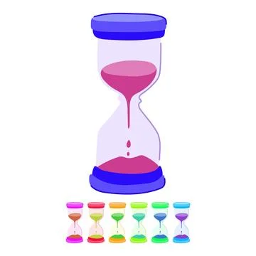 Tool sand timer kids vector cartoon graphic Stock Illustration