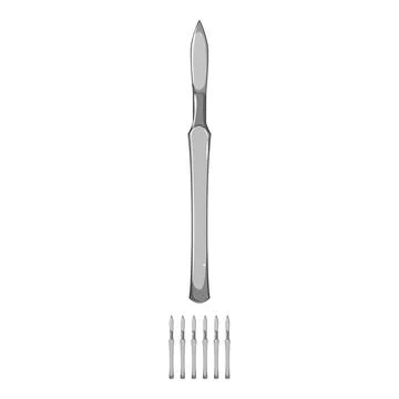 Tool scalpel surgery cartoon vector graphic Stock Illustration