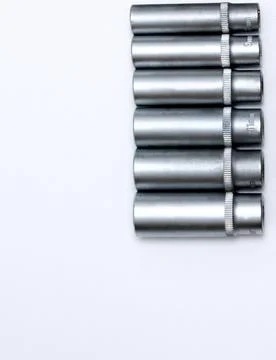 Tool set, socket heads close-up Foto stock