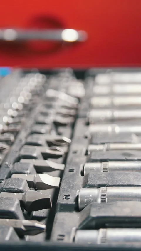 Tool set in suitcase Stock Footage 336307434