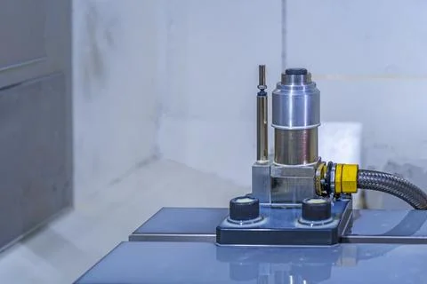 Tool Setters CNC Machine Centers z-axis measure Stock Photos