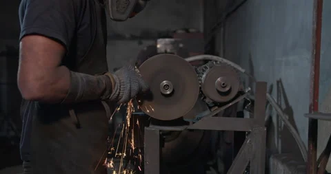 Tool sharpening by a master Video stock 144589198