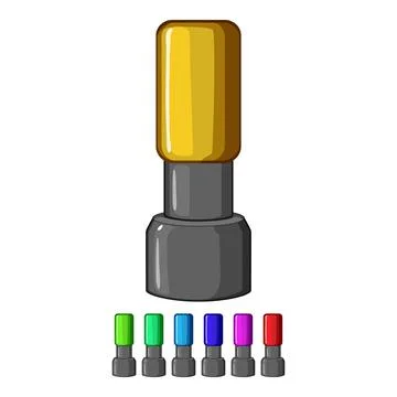 Tool stamp handle cartoon vector graphic Illustration
