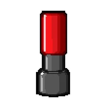 Tool stamp handle pixel art vector illustration Illustration