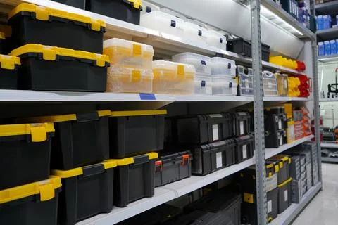 Tool Storage Box and Tool Chests Protective cases for tools and devices.col.. Stock Photos