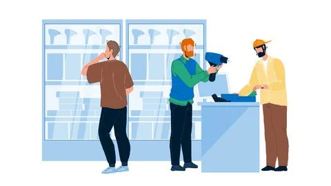 Tool Store Selling Instruments For Repair Vector イラスト素材