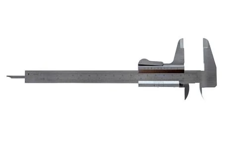 Tool for taking precise measurements called king foot or caliper on isolate.. 스톡 사진