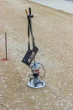 Tool for testing soil compaction Stock Photos